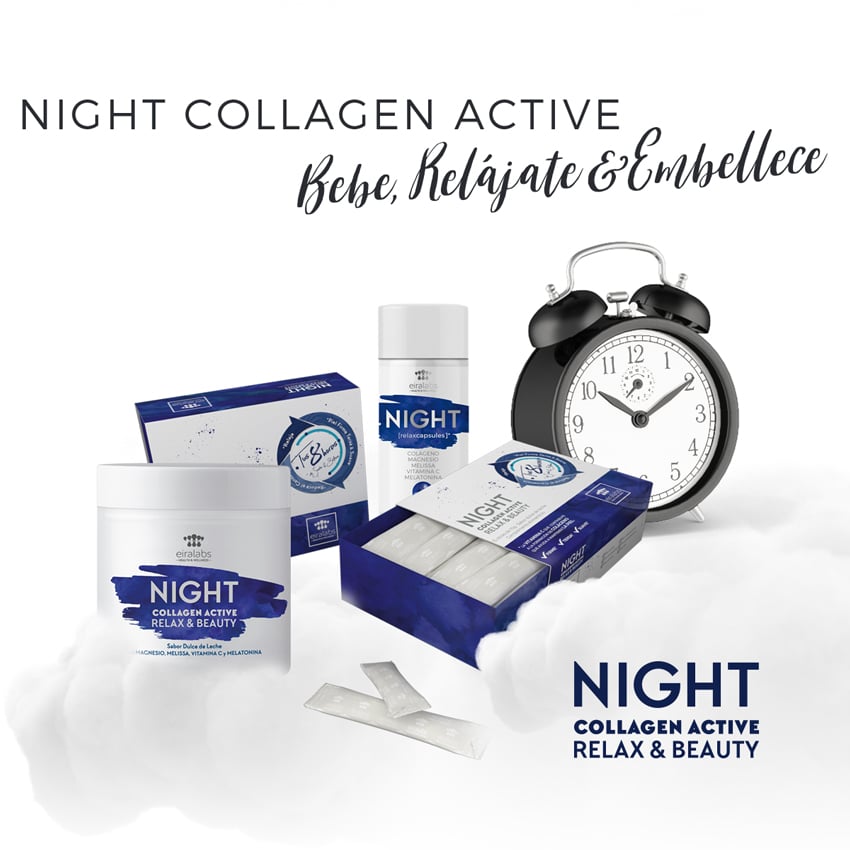Night Collagen Active. Bebe, Relájate y Embellece con colageno extra